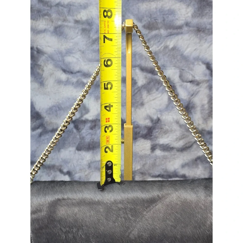 NWOT Kate Spade New York Laurel Way‎ Grey calf hair & Leather Chain Crossbody